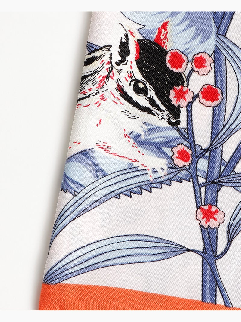 Paréo feuilles bleues ADMAS pour femme Bleu - Kiabi
