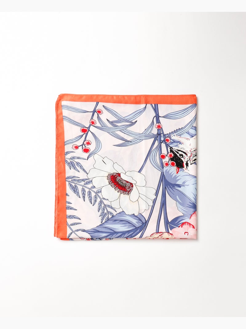 Paréo feuilles bleues ADMAS pour femme Bleu - Kiabi