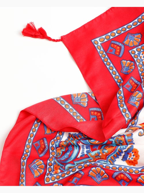 Paréo Mandala Rouge ADMAS pour Femme - Kiabi Paréo Mandala Rouge ADMAS pour Femme - Kiabi