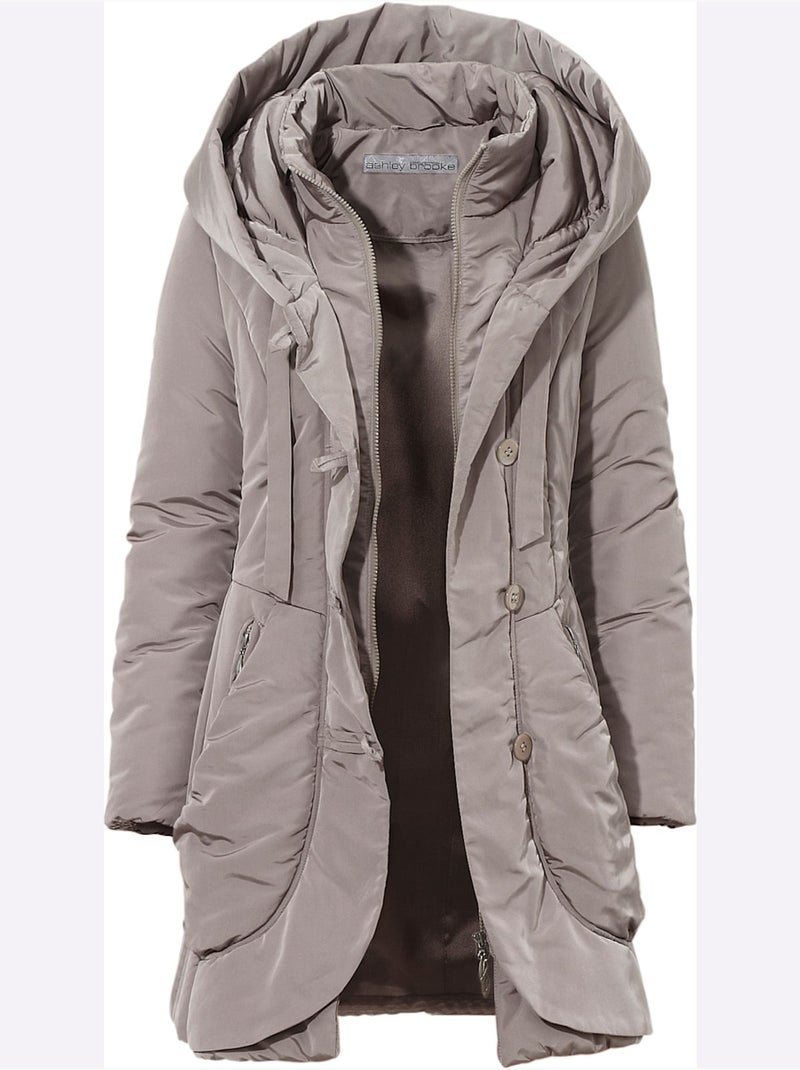 Parka - taille standard - helline Gris taupe - Kiabi