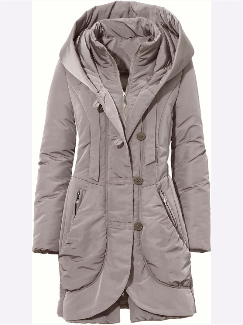 Parka - taille standard - helline Gris taupe - Kiabi