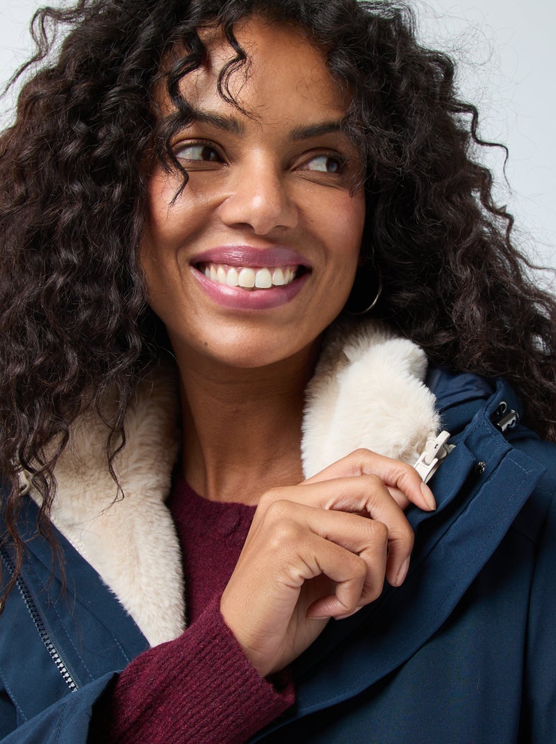 Parka 3-en-1 déperlante avec doublure chaude amovible Bleu - Kiabi
