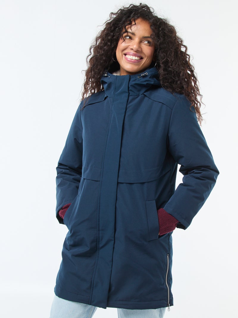 Parka 3-en-1 déperlante avec doublure chaude amovible Bleu - Kiabi