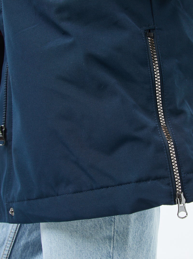 Parka 3-en-1 déperlante avec doublure chaude amovible Bleu - Kiabi