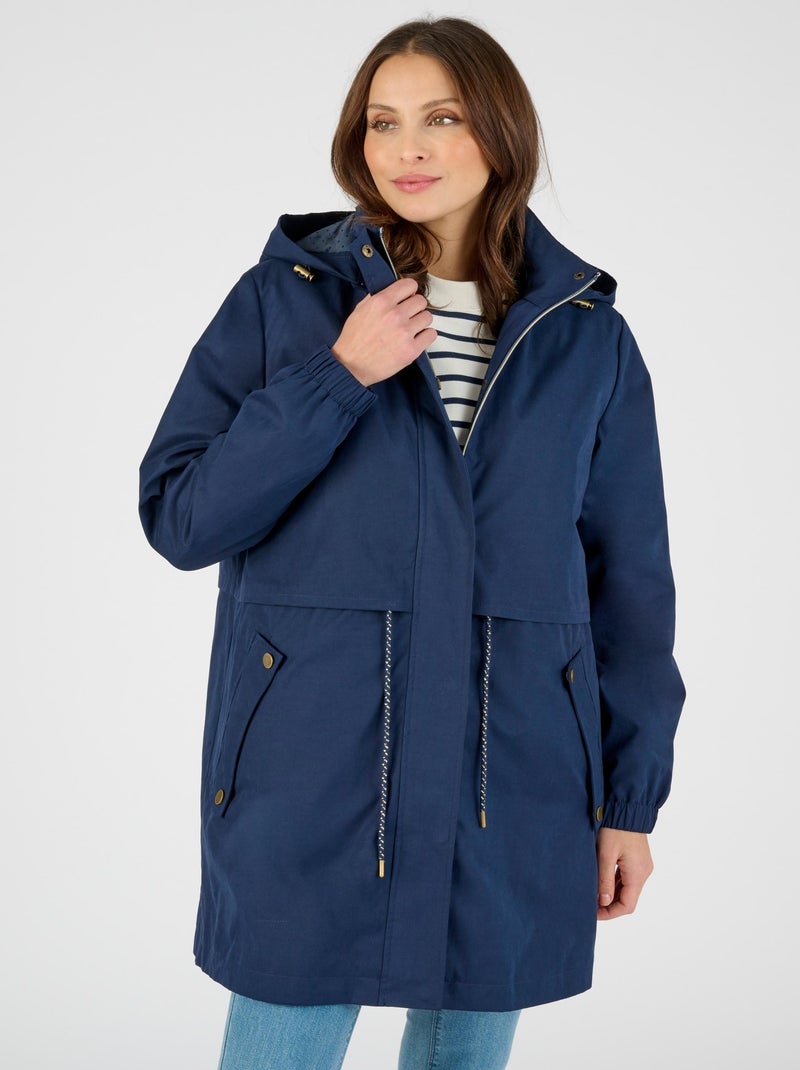 Parka 3 en 1, gilet amovible Thermolactyl - Damart Bleu marine - Kiabi