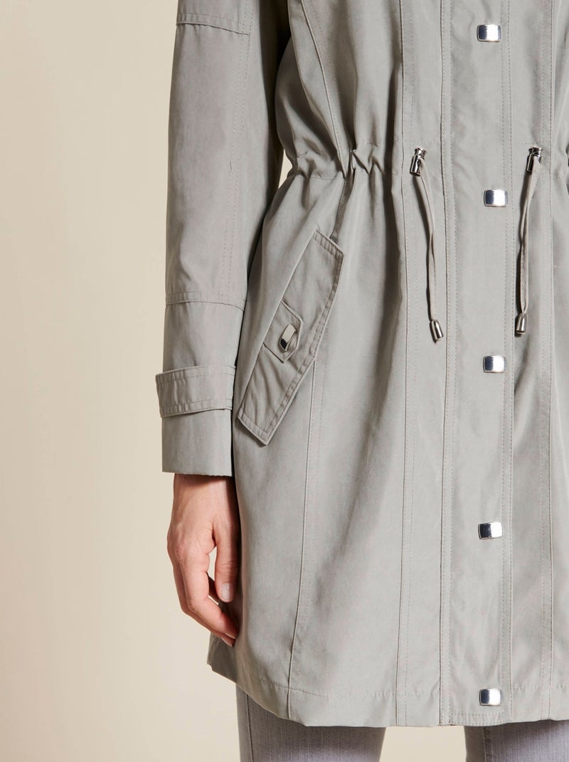 Parka 3/4 mi-saison - Damart Gris clair - Kiabi