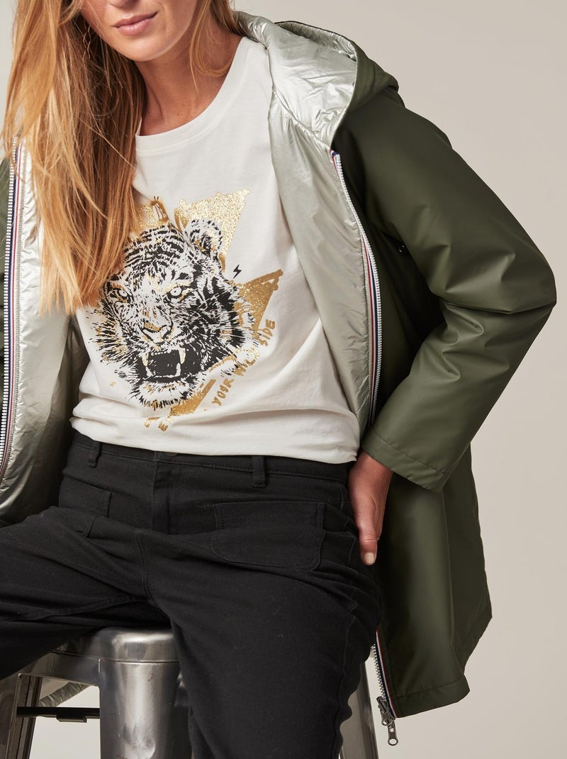 Parka 3/4 pour femme 'Deeluxe' Kaki - Kiabi