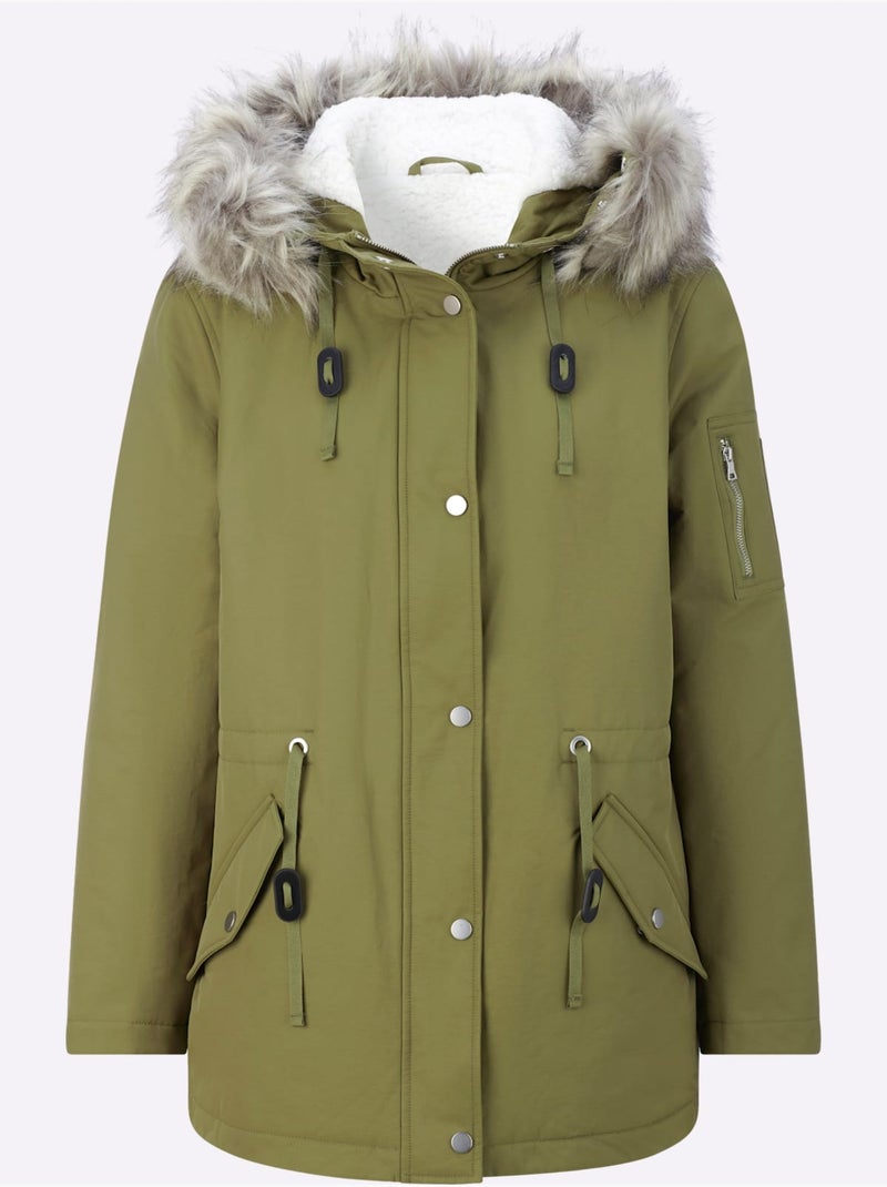Parka 64% coton - taille standard - witt Vert olive - Kiabi