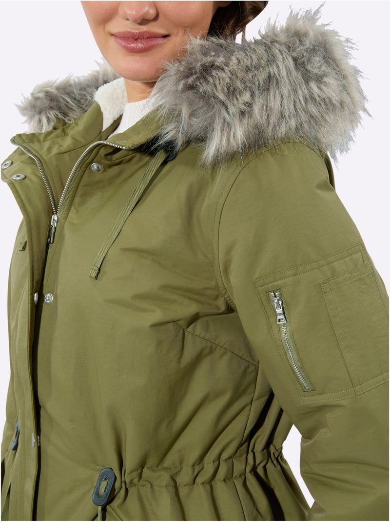Parka 64% coton - taille standard - witt Vert olive - Kiabi