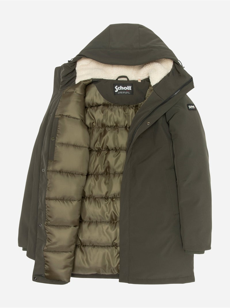 Parka à capuche - schott Kaki - Kiabi