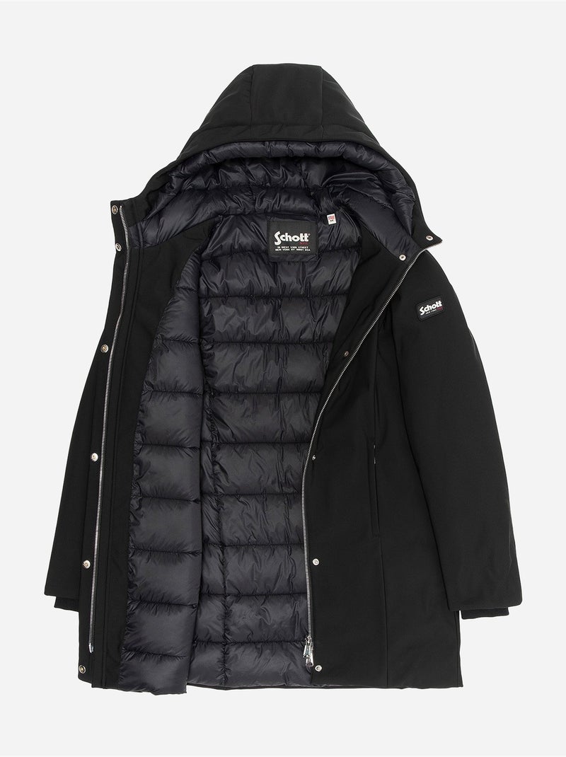 Parka à capuche - schott Noir - Kiabi