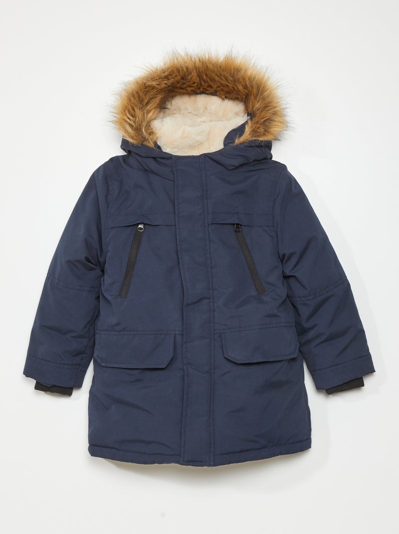 Parka à capuche - Toujours + de chaleur Bleu - Kiabi