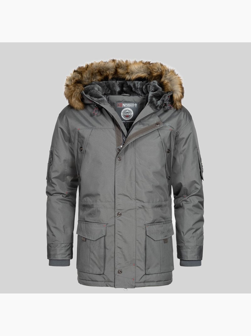 Parka à capuche abiosaure – geographical norway Gris foncé - Kiabi