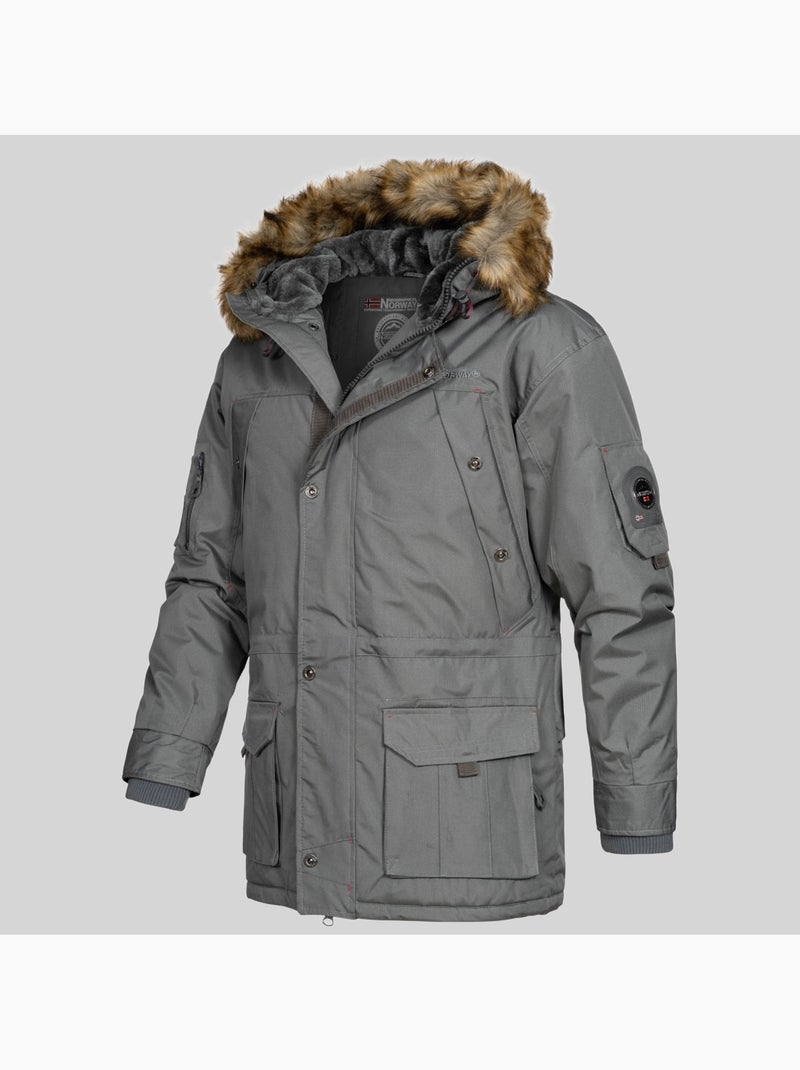 Parka à capuche abiosaure – geographical norway Gris foncé - Kiabi