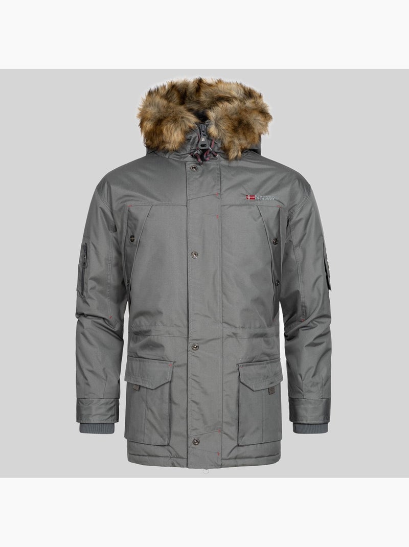 Parka à capuche abiosaure – geographical norway Gris foncé - Kiabi