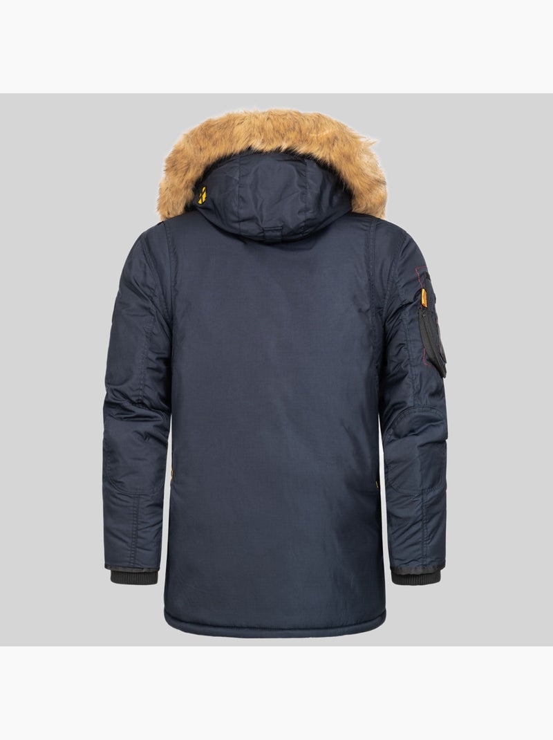 Parka à capuche agaros – geographical norway Bleu marine - Kiabi