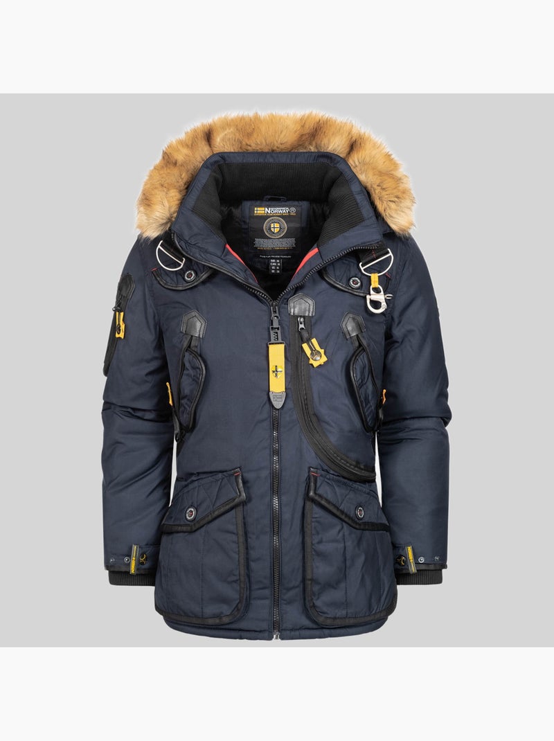 Parka à capuche agaros – geographical norway Bleu marine - Kiabi