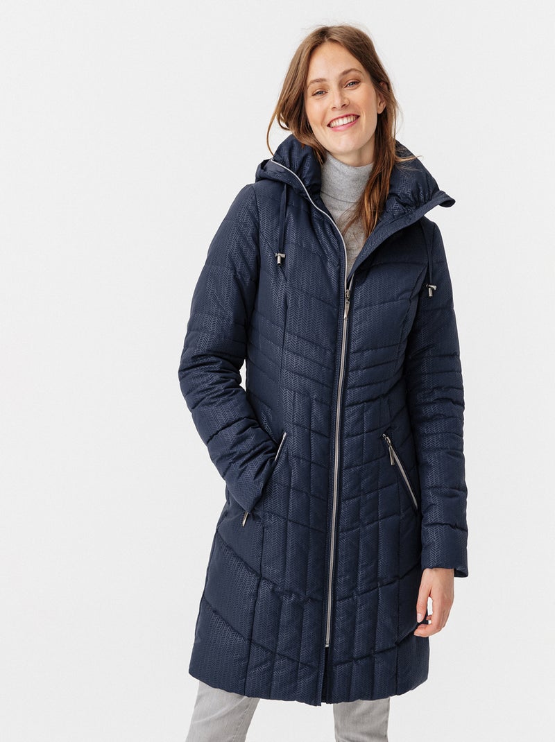 Parka à capuche amovible - Damart Bleu marine - Kiabi