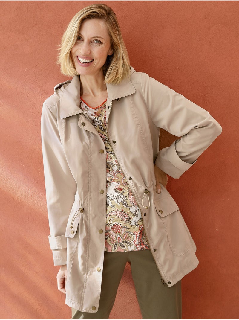 Parka à capuche amovible - DAXON Beige - Kiabi