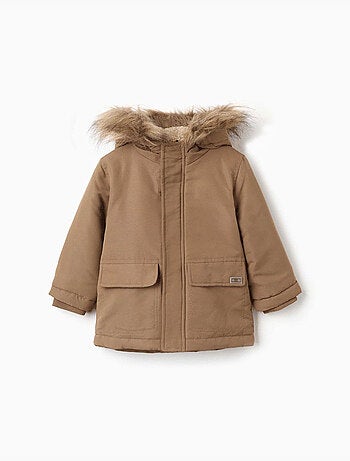 Parka à capuche avec doublure en sherpa