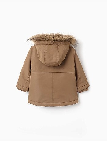Parka à capuche avec doublure en sherpa