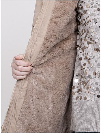 Parka à capuche avec fausse fourrure USMAR