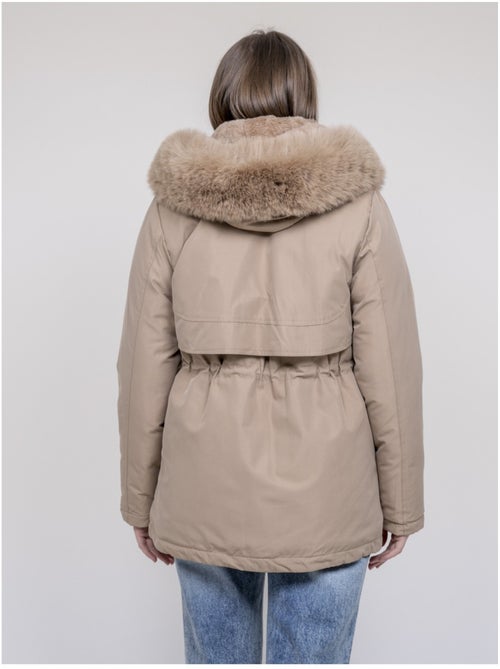 Parka à capuche avec fausse fourrure USMAR - Kiabi