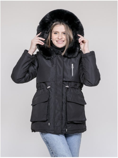 Parka à capuche avec fausse fourrure USMAR - Kiabi
