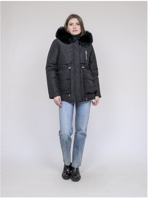 Parka à capuche avec fausse fourrure USMAR - Kiabi