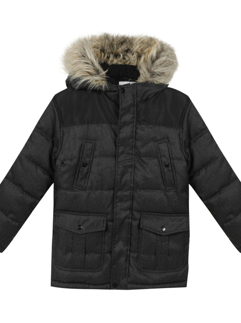 Parka À Capuche Avec Fourrure D'imitation Doublée Polaire 'miniman' N/A - Kiabi