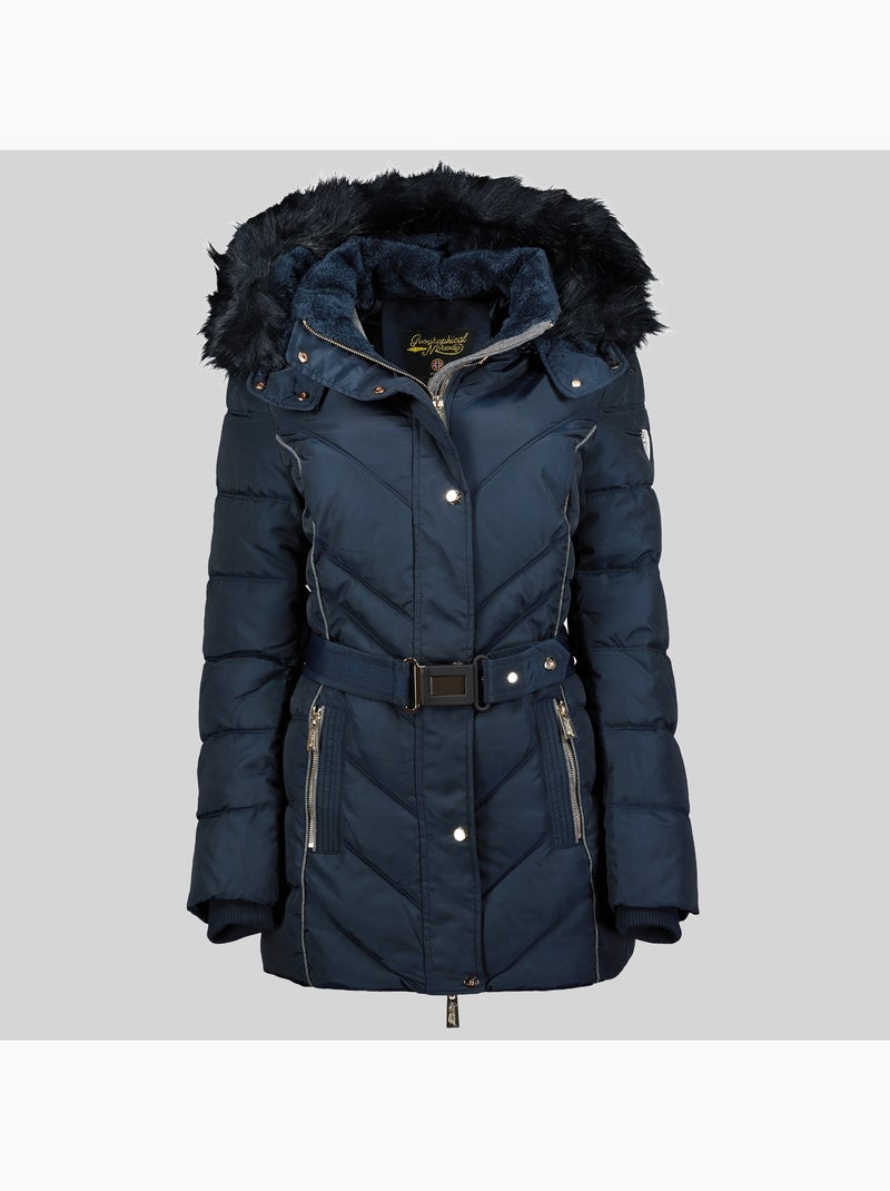 Parka à capuche becky – geographical norway Bleu marine - Kiabi