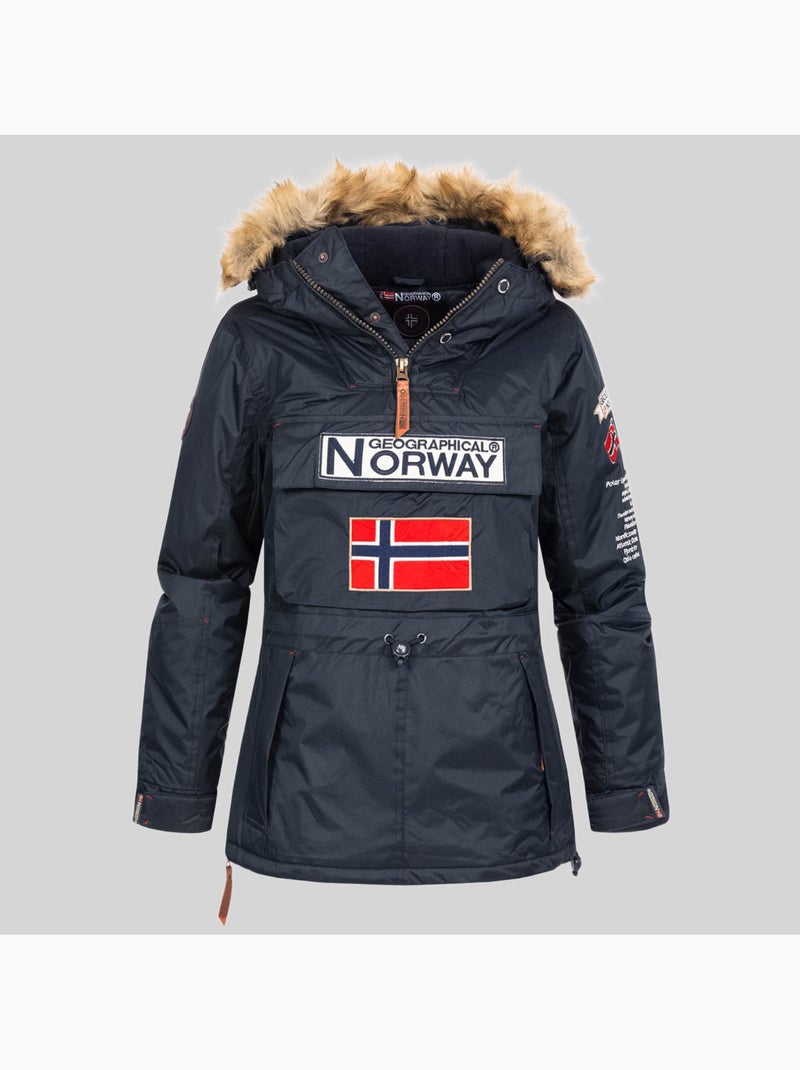 Parka à capuche bridget – geographical norway Bleu marine - Kiabi