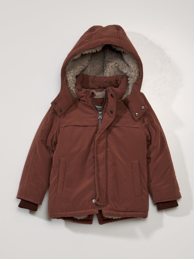 Parka à capuche Brique - Kiabi