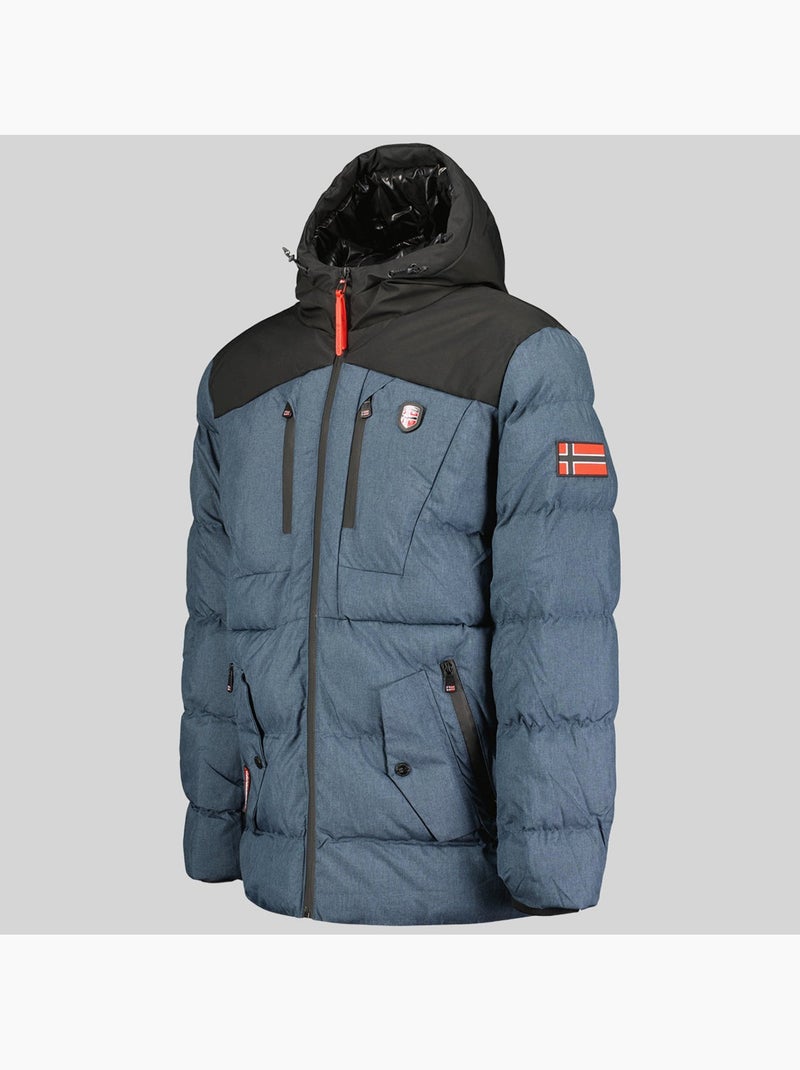 Parka à capuche cashblend – geographical norway Bleu marine - Kiabi