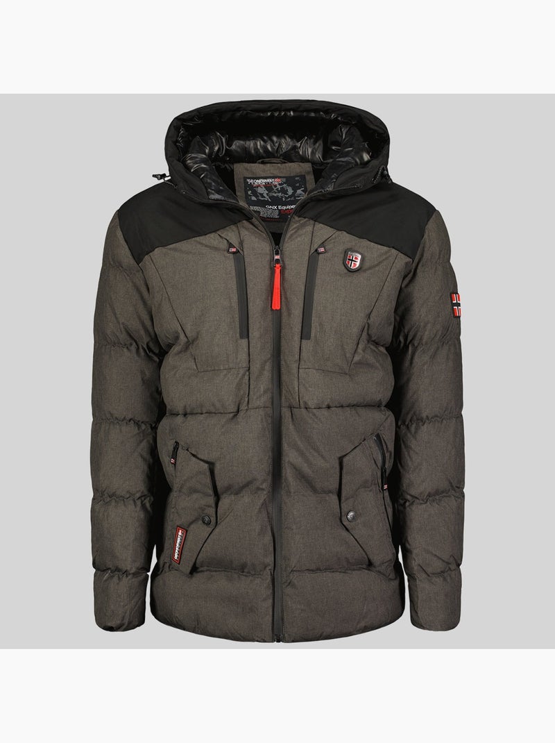 Parka à capuche cashblend – geographical norway Gris foncé - Kiabi