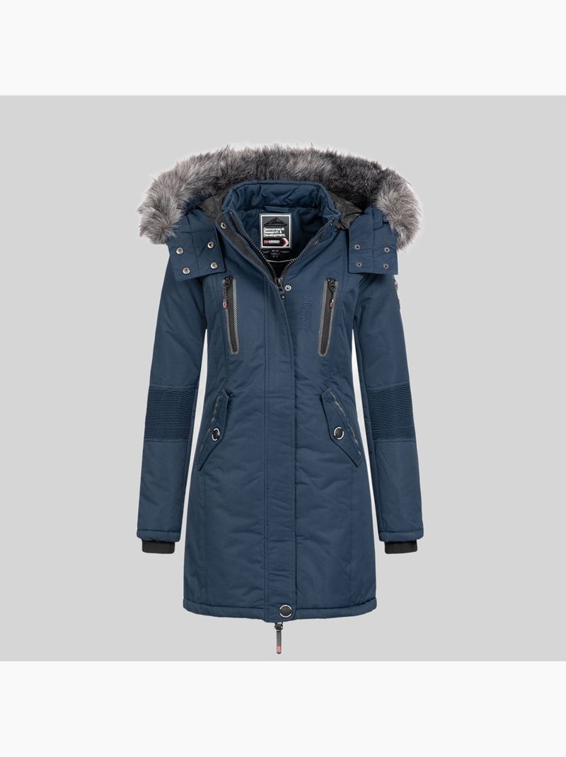 Parka à capuche coraly – geographical norway Bleu marine - Kiabi