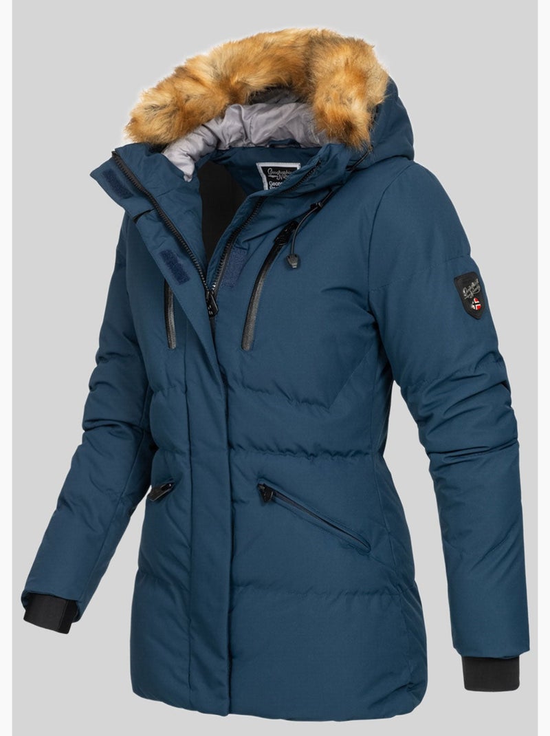 Parka à capuche crown – geographical norway Bleu marine - Kiabi