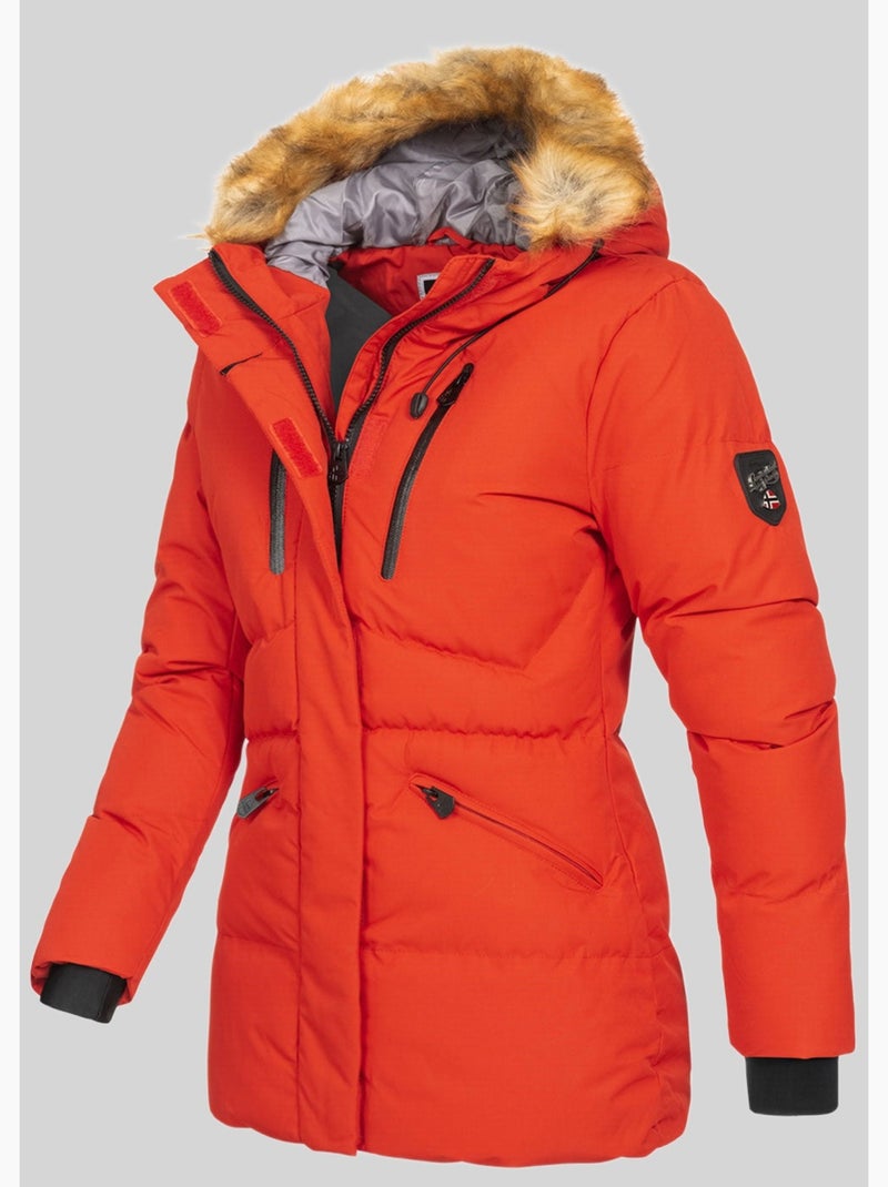 Parka à capuche crown – geographical norway Rouge - Kiabi