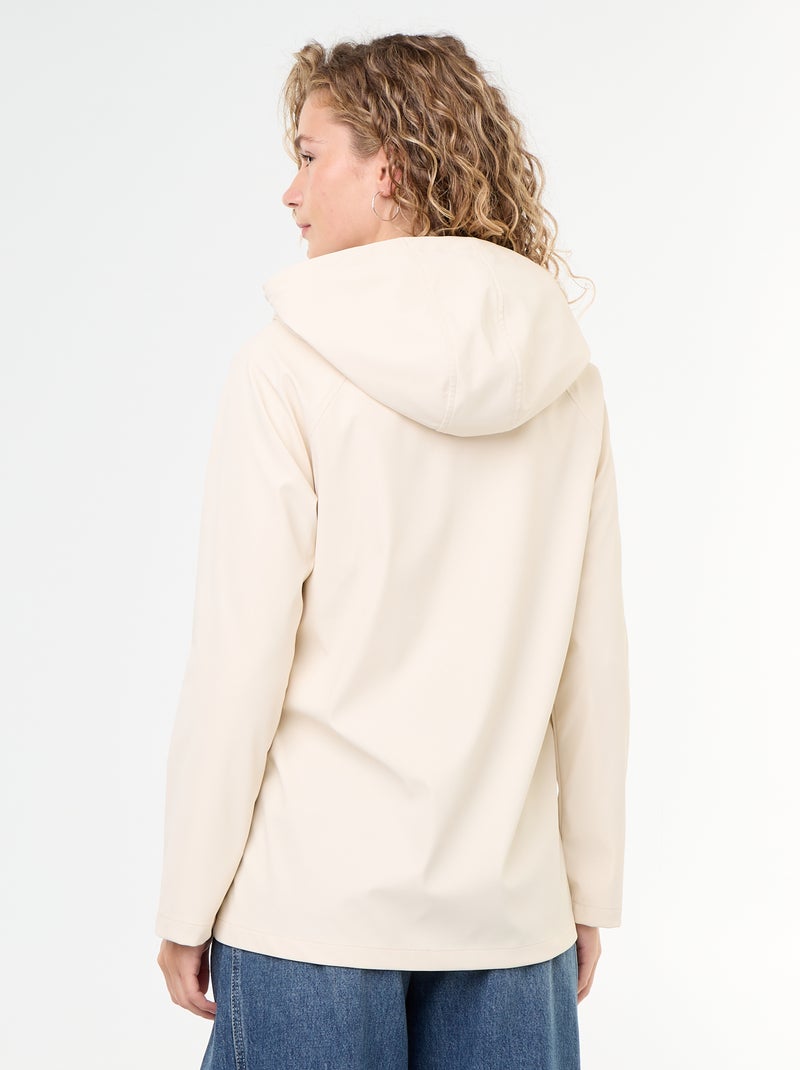 Parka à capuche déperlant Beige - Kiabi