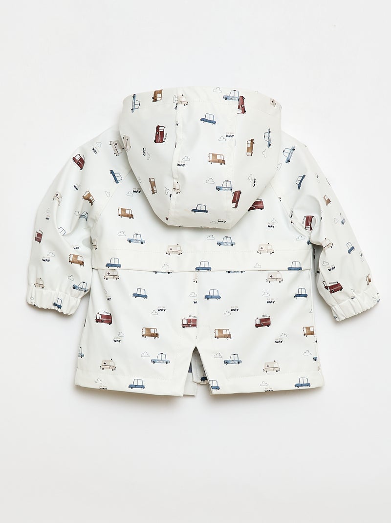 Parka à capuche déperlant Blanc - Kiabi