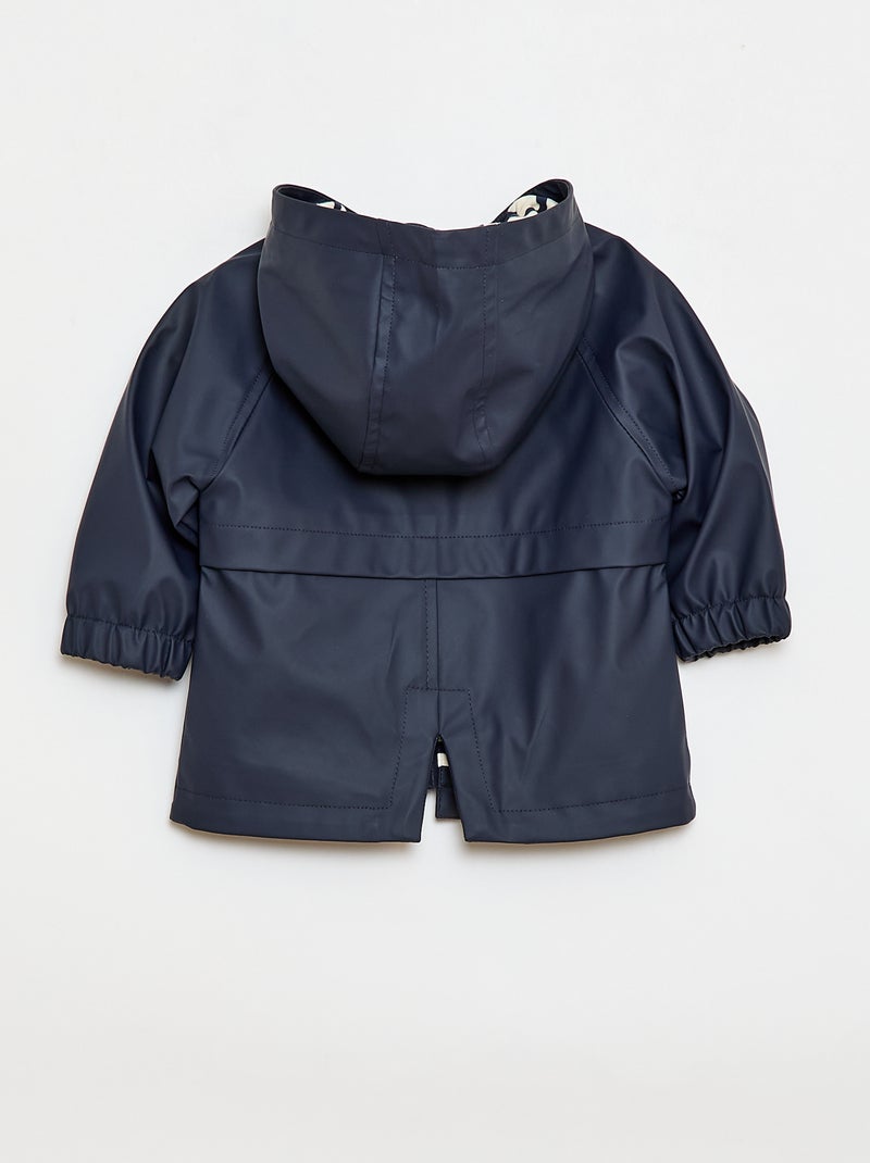 Parka à capuche déperlant Bleu - Kiabi