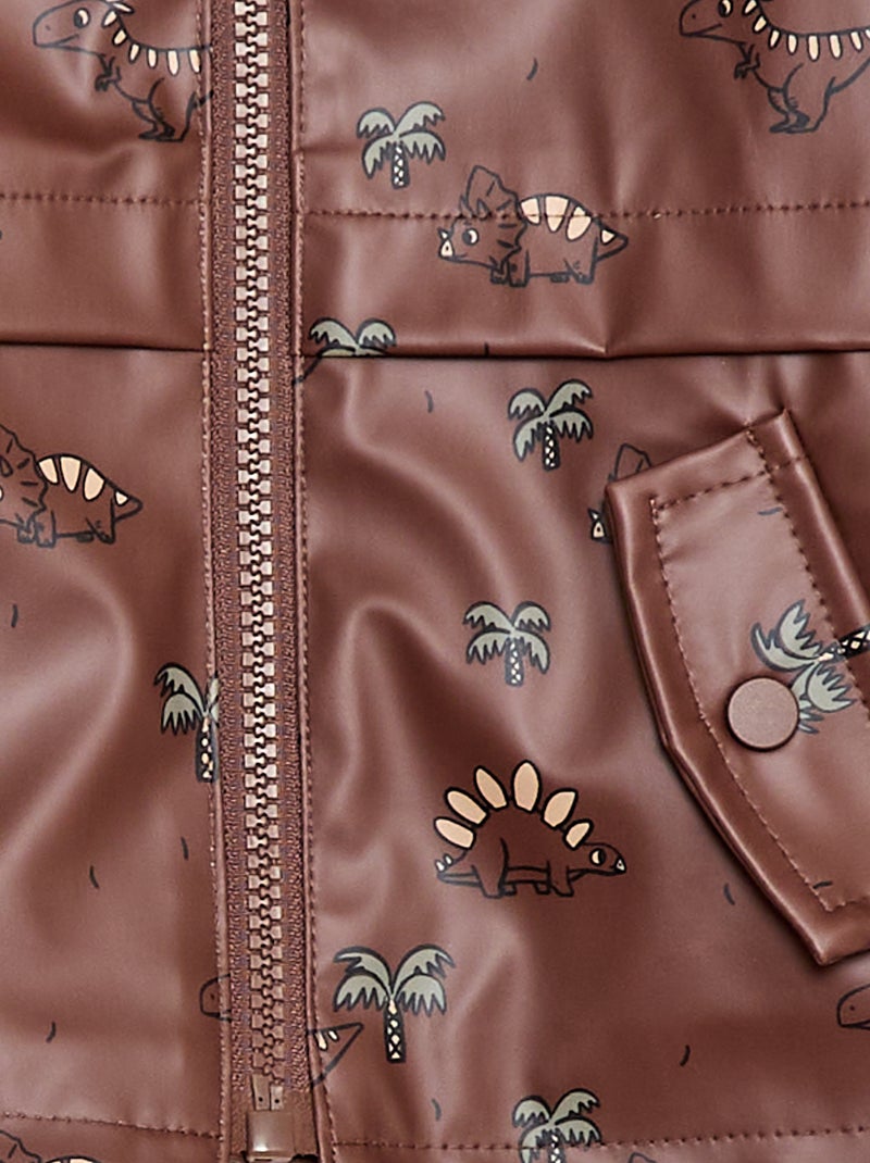 Parka à capuche déperlant Marron - Kiabi