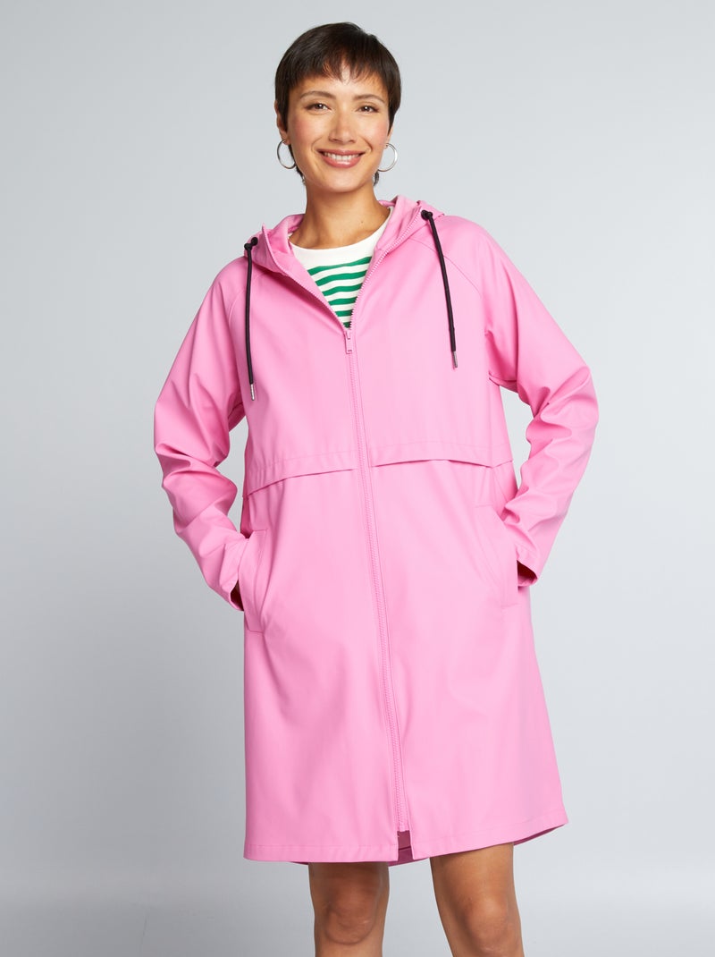 Parka à capuche déperlant Rose - Kiabi