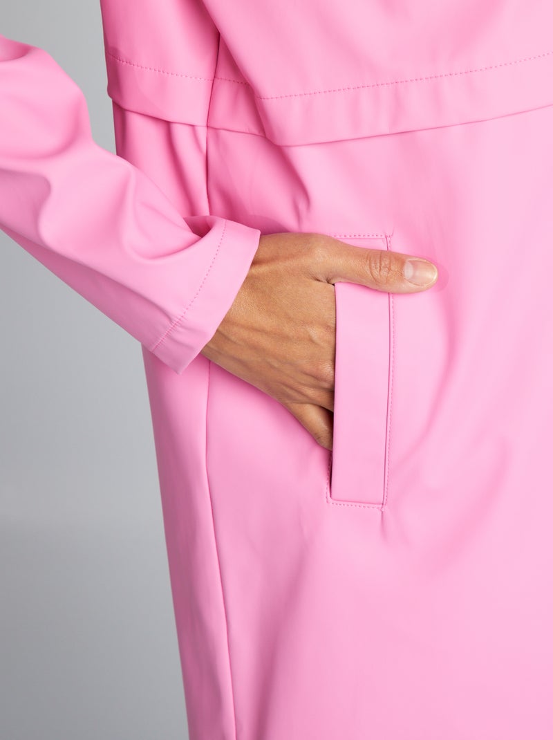 Parka à capuche déperlant Rose - Kiabi