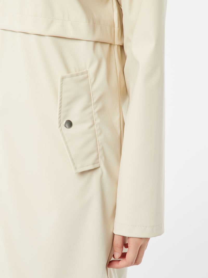 Parka à capuche déperlante Beige - Kiabi