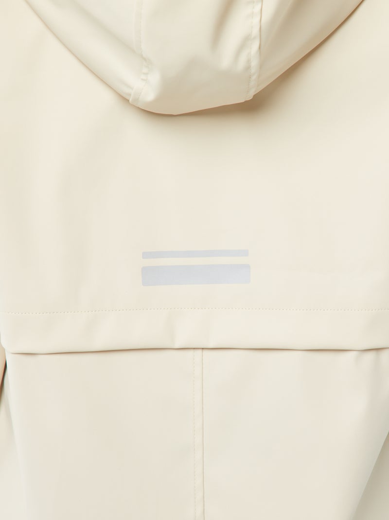 Parka à capuche déperlante Beige - Kiabi