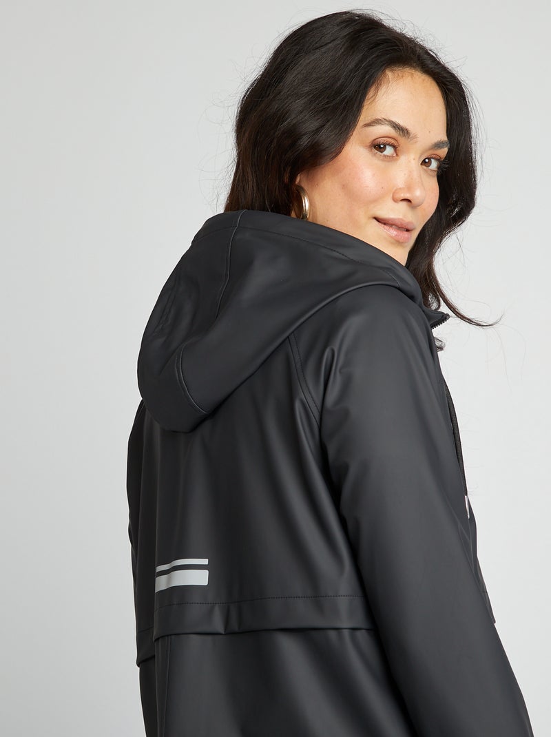 Parka à capuche déperlante Noir - Kiabi