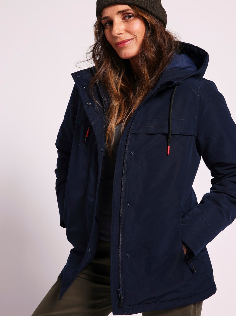 Parka à capuche déperlante Thermolactyl femme - DamartSport Bleu marine - Kiabi