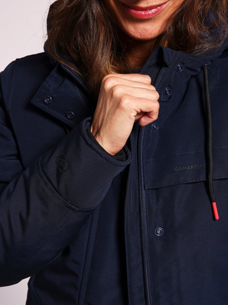 Parka à capuche déperlante Thermolactyl femme - DamartSport Bleu marine - Kiabi