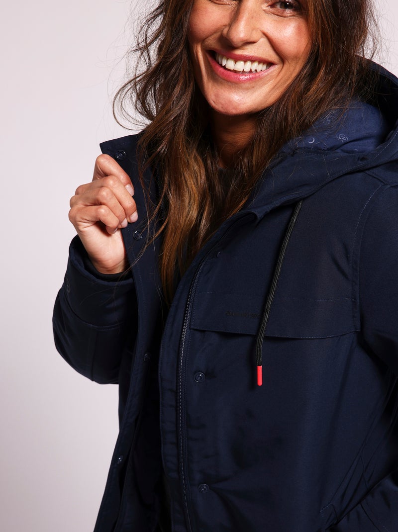Parka à capuche déperlante Thermolactyl femme - DamartSport Bleu marine - Kiabi